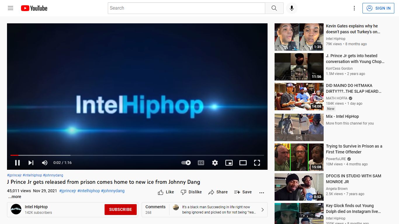 J Prince Jr gets released from prison comes home to new ice ... - YouTube